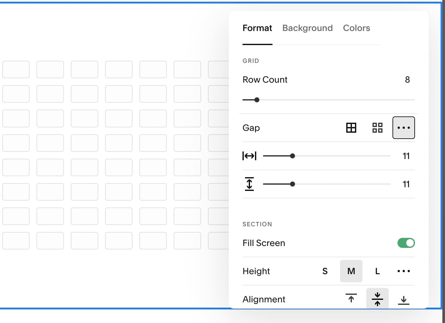 the biggest difference between showit vs squarespace is the grid design shown in this image